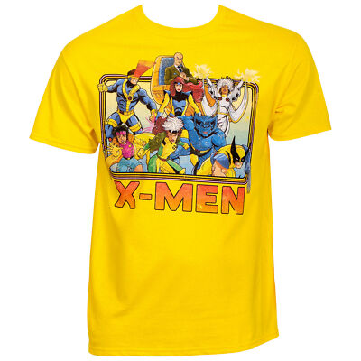 Marvel X-Men 90's Cartoon Lineup T-Shirt Yellow | eBay