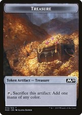 Treasure Token 10x - Colorless - Danner Art - M20 Core Set 2020 - MTG Magic NM