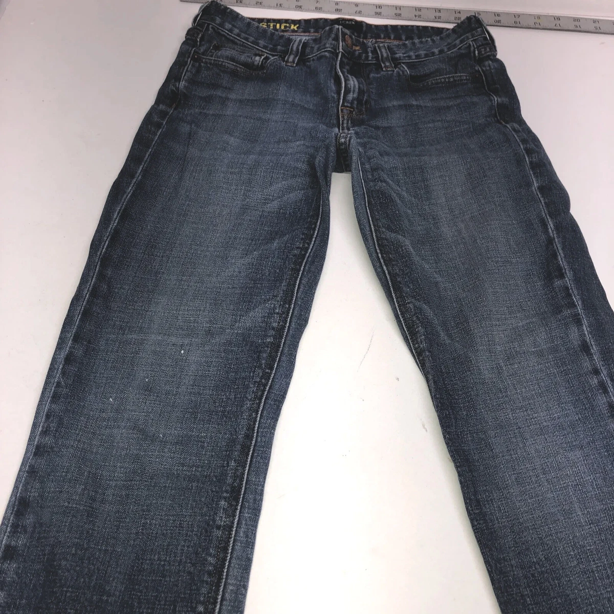 J Crew Jeans Womens 27S Blue Denim Matchstick Stretch Straight Lo