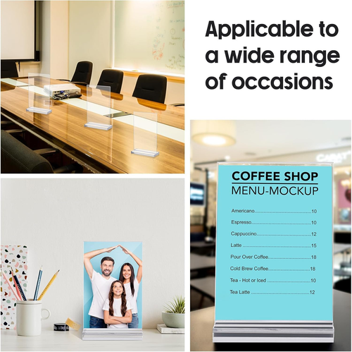 30 Packs 4 X 6 Inch Acrylic Sign Holder Acrylic Stands for Display Clear Table M - Picture 6 of 12
