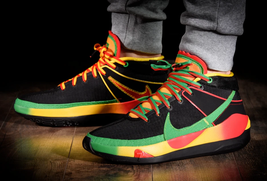 NIKE ZOOM KD 13 RASTA Black/Red Kidu0026#039;s 4 Womenu0026#039;s 5.5 Basketball  Shoes DC0010-001 | eBay