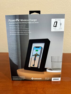 Twelve South PowerPic Cornice Digitale Con Caricabatterie Wireless Qi 10W | Caricatore A Induzione Per IPhone E Smartphone | Idea Regalo