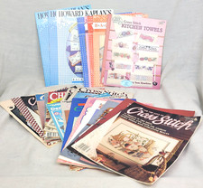 Lot of 25 Vintage and Current Cross Stitch Pattern Book Leaflets Craft Patterns