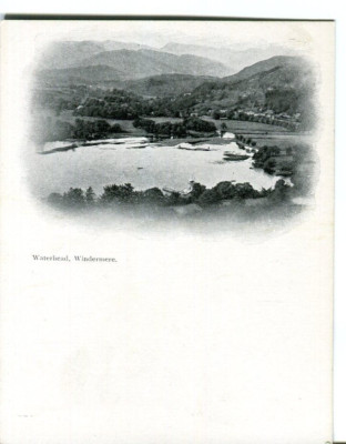 Waterhead, Windermere Lake District alte Postkarte (Gerichtkarte) unbespielt