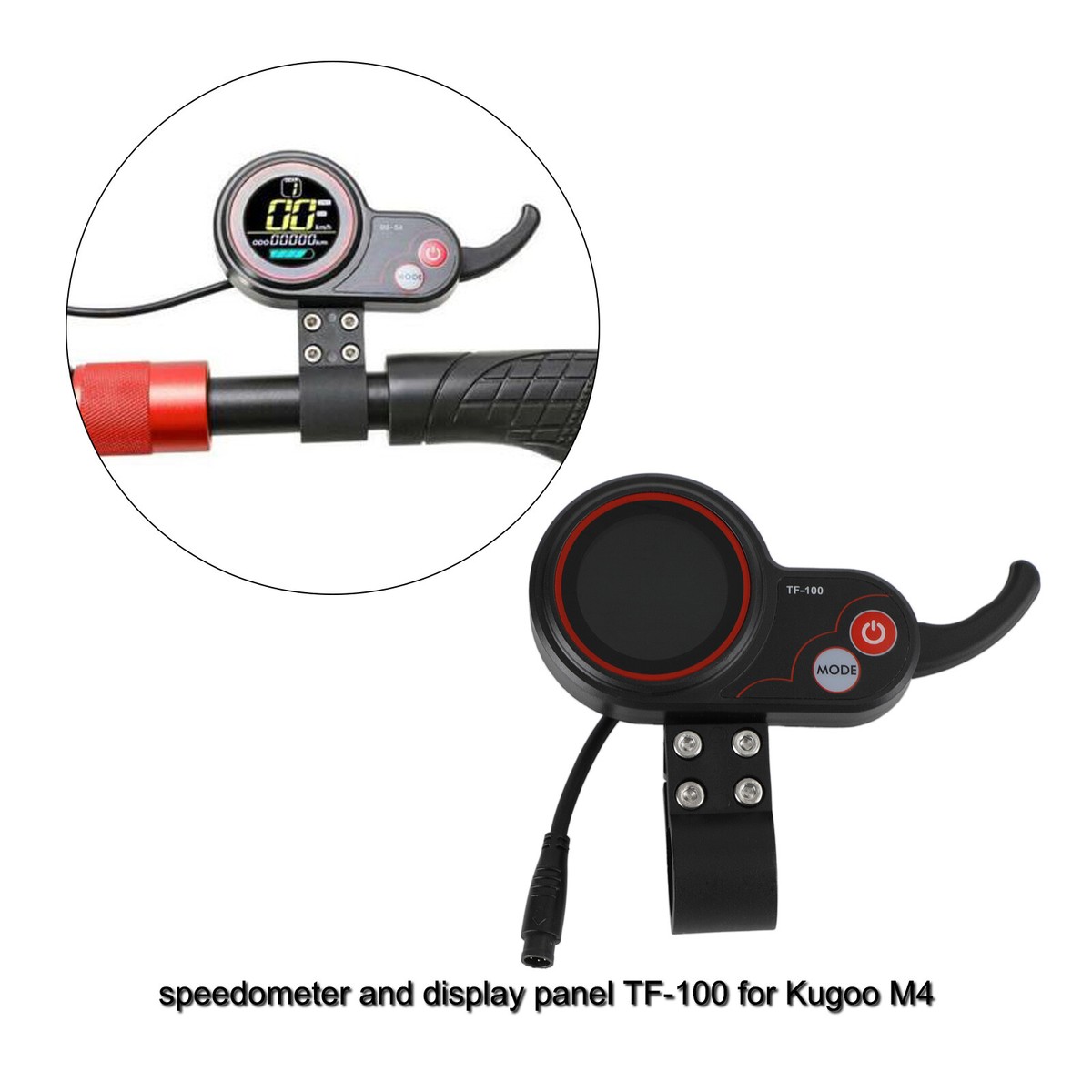 Écran LCD 6 Broches Pour Kukirin M4/M4 Pro – Affichage Vitesse, Batterie, Mode, étanche, ABS, 125x110x30mm