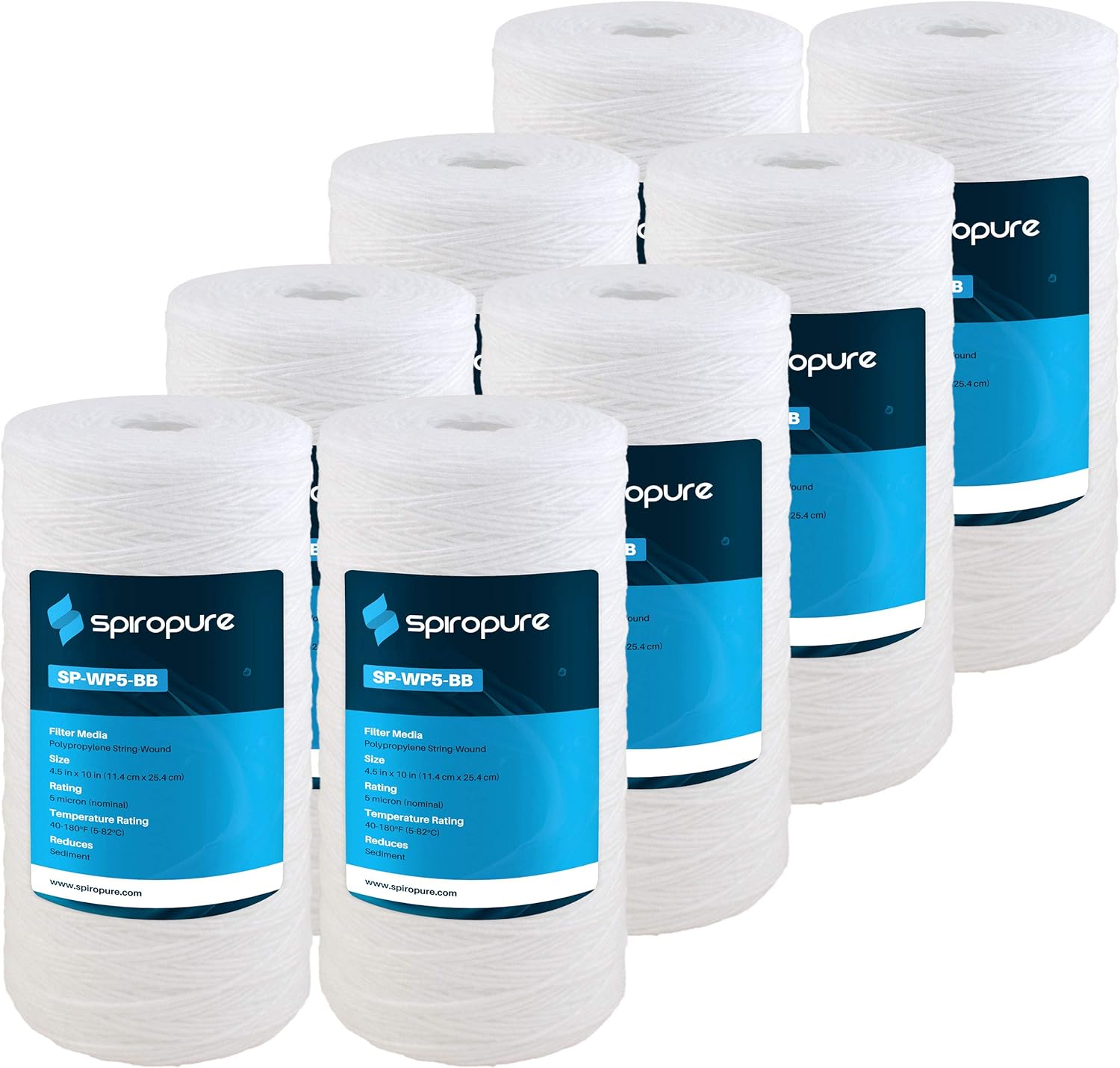 SP-WP5-BB 10X4.5 5 Micron String-Wound Polypropylene Water Filter Cartridge SWC-