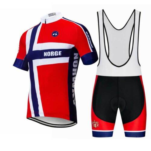 Countries Cycling Team Kit Men's Short Sleeve Cycling Jersey and Bib Shorts Set - Picture 13 of 19