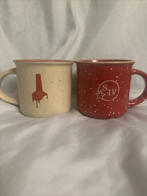 Limited Edition 2 Makers Mark Camp Style Ceramic Coffee Bourbon Whiskey Mugs Cup