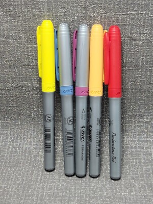 5X Bic Intensity Ultra Fine Permanent Markers
