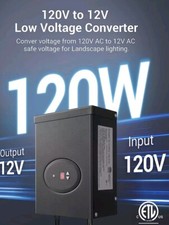 DEWENWILS 120W Low Voltage Landscape Transformer, 120V AC to 12V AC, with Timer