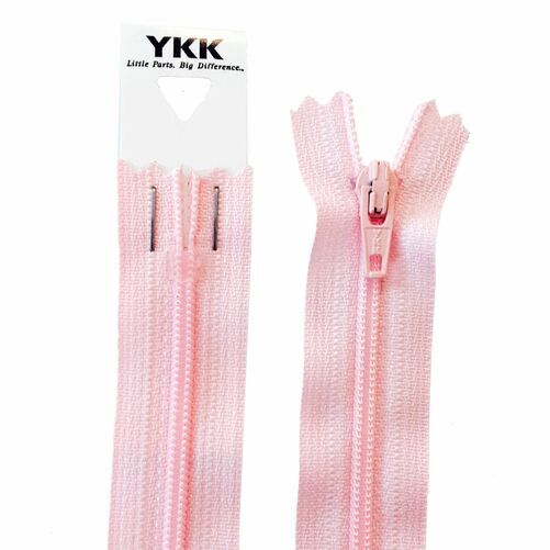 YKK Nylon Dress & Skirt Zip - Light Pink (51cm)