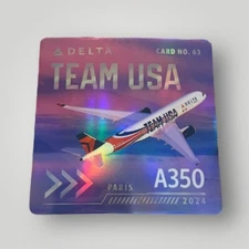 Delta Air Lines Team USA Paris Olympic Edition Trading Cards 2024 A350 No. 63