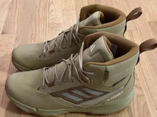 adidas Men’s Terrex Unity Leather Rain Ready Hiking Shoes IF4978 Tan