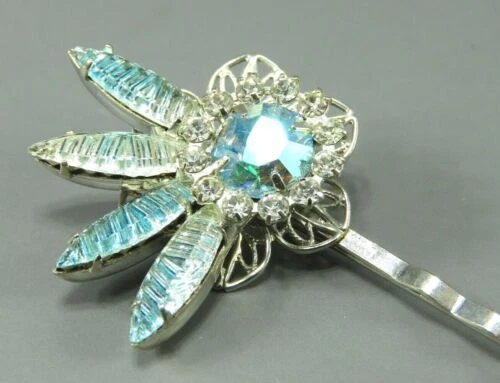 Аксессуары для винтажных волос ручной работы серебристые