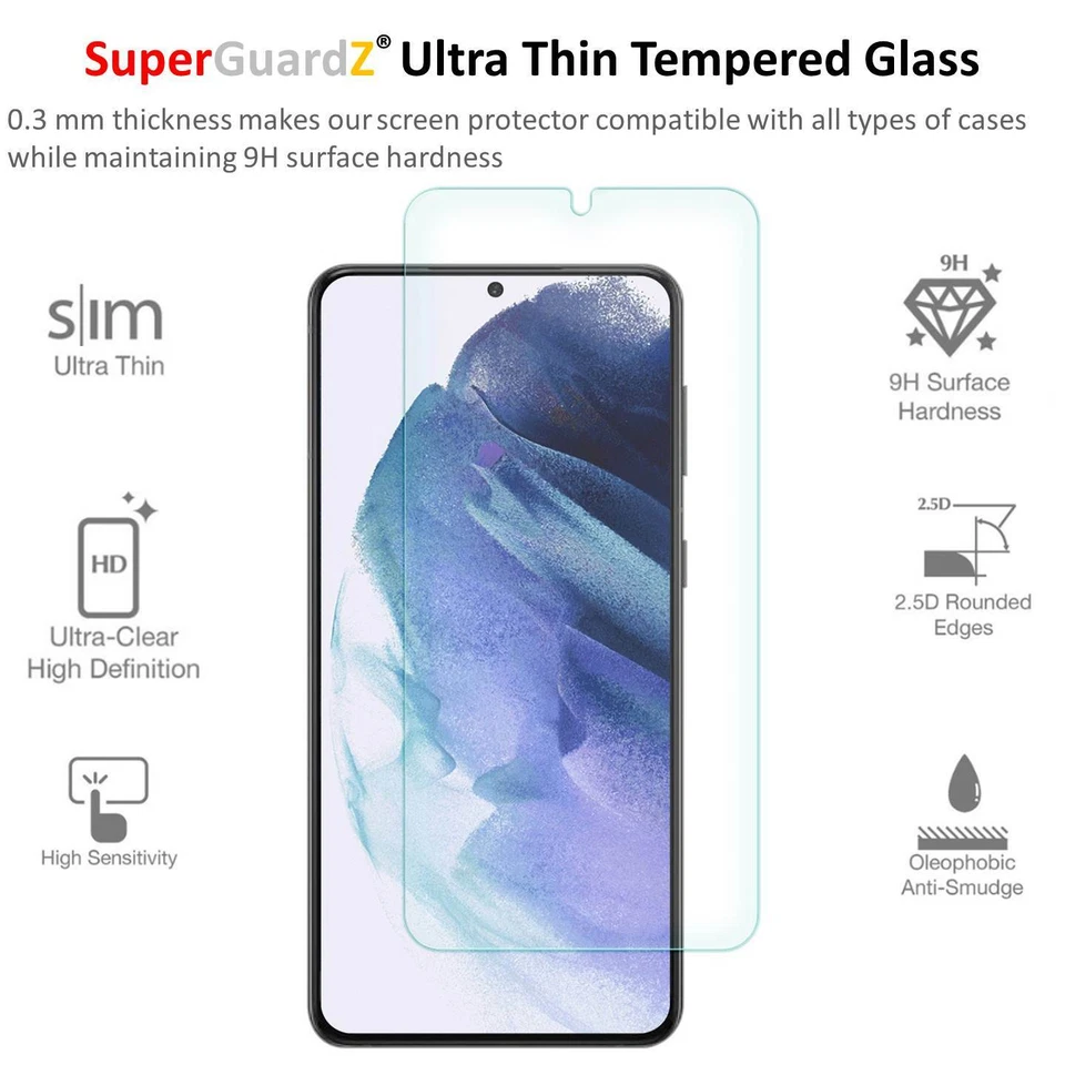 Tempered Glass Screen Protector Guard Shield For Samsung Galaxy S22 / S22+ Plus - Image 3 of 4