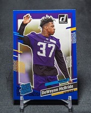 DeWayne McBride Blue Rated Rookie RC 2023 Donruss Card #366 Minnesota Vikings