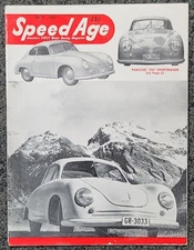 SPEED AGE Magazine 1951 vtg 356 PORSCHE Auto Racing So-Cal Streamliner Monaco
