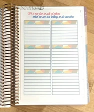 Lined Boxes Dashboard Insert 4 use with ErinCondren A5 Coil Spiral