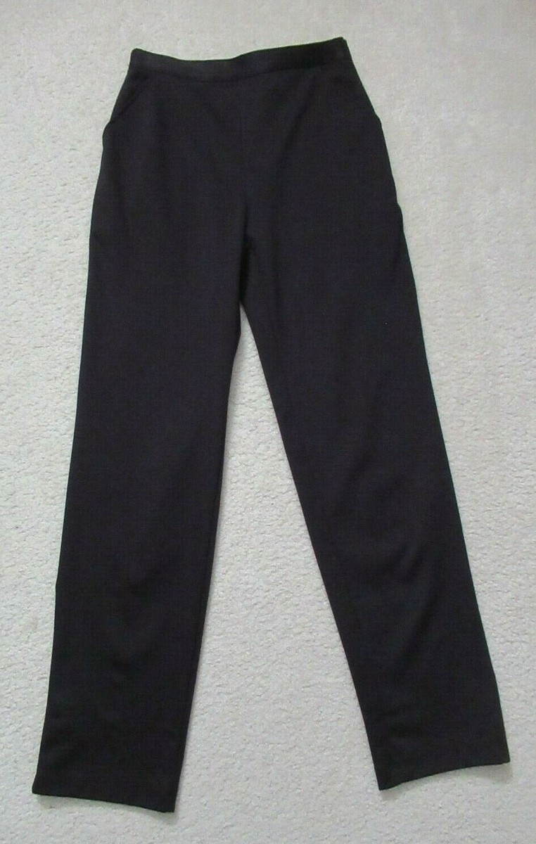 カレン NWT Vintage Fashion Bug Black Knit Straight Leg Tapered Elastic
