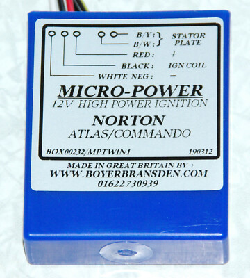 Norton Twin Boyer Bransden spare BLUE Blackbox Steuergerät blau BOX00232 BOX232