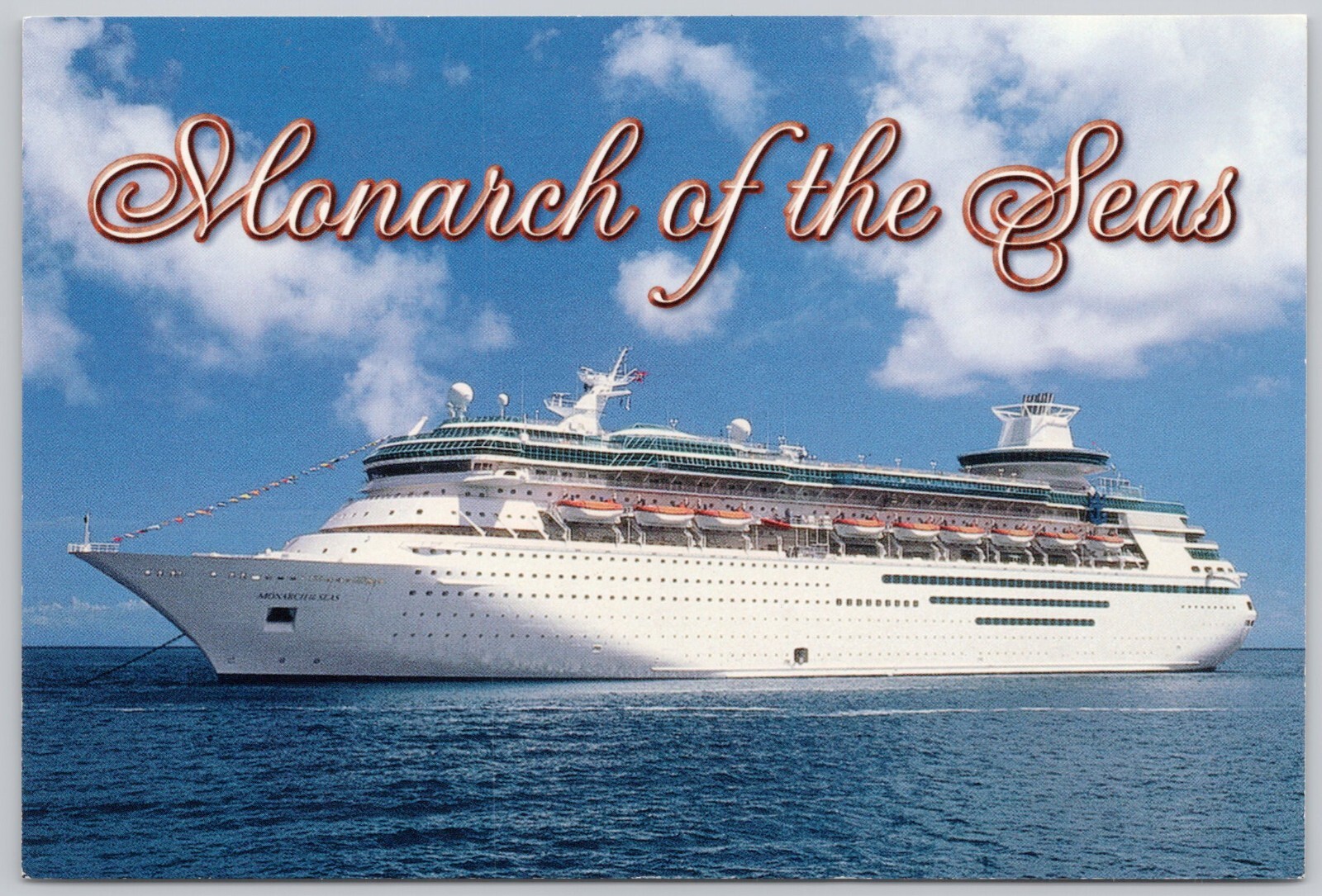 Vintage Monarch of the Seas Royal Caribbean Cruise Ship Postcard