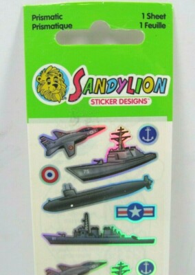 サンディライオン Vintage Sandylion Sticker Designs Package 1 Sheet Prismatic Navy