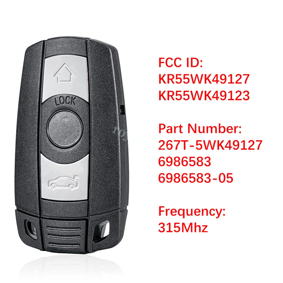 Mando a distancia inteligente de repuesto para BMW 1 3 5 6 Series M3 M5 M6 X1 X5 X6 Z4 Foto 3 de 4