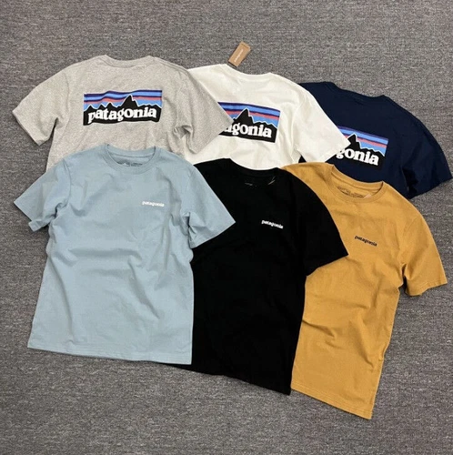 Hombre Algodón LOGO Cuello Redondo Manga Corta Camiseta Montaña Estampado Base Camiseta - Imagen 4 de 42
