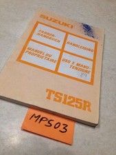 Suzuki TS125R TS125 R TS 125 125TS Owner's Manual Ed. 89