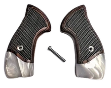 fits all Charter Arms Grips universal fit Rosewood & White Fire Pearl Classic