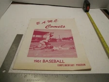 1961 BROOKE ARMY MEDICAL CENTER B.A.M.C. COMETS COMPLIMENTARY PROGRAM BASEBALL 