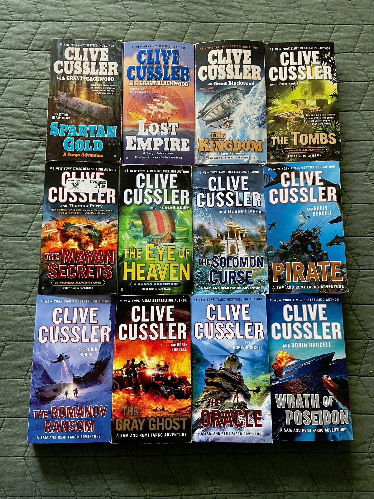 CLIVE CUSSLER, FARGO ADVENTURES BOOKS EACH You Choose SAM &