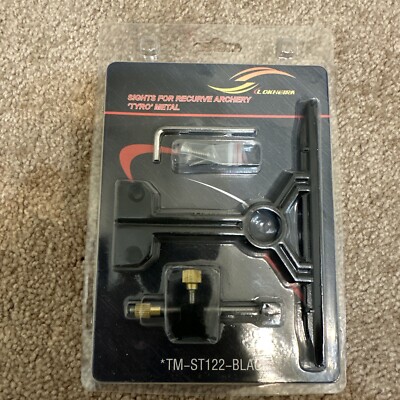 Lokheira TM-ST122-Black 1 Pin Recurve Adjustable Bow Sight Archery Tyro Metal