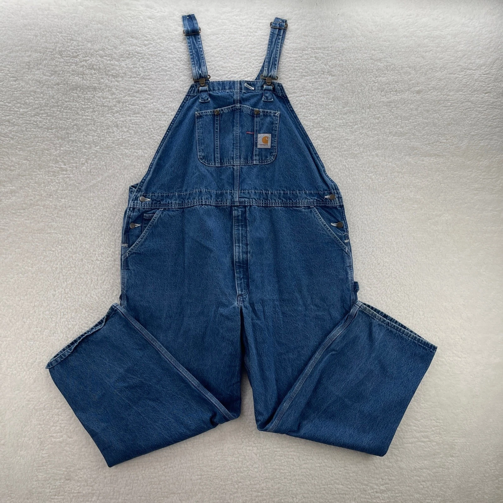 Carhartt Overalls Men 50x30 Blue R07-DST Denim Bibs Workwear Outdoor Chore Ranch
Opens in a new wind