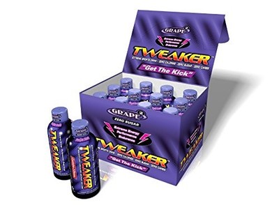 Grape Energy Drink Shots Zero Sugar Keto Friendly 2oz Bottles 12 Pack Case