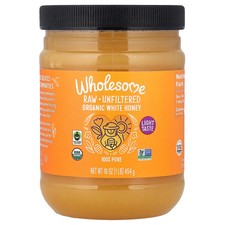 Raw Unfiltered Organic White Honey , 16 oz 454 g
