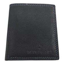 Portafoglio Slim Verticale Uomo Navigare In Pelle Portamonete Carte Credito