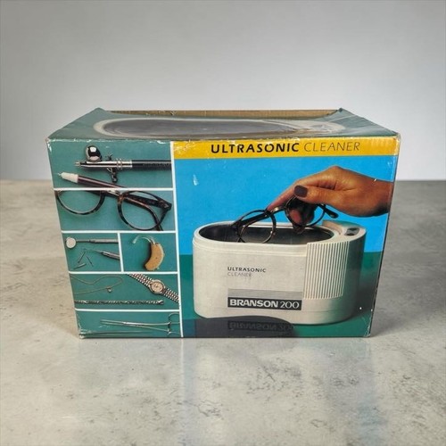 Branson 200 Ultrasonic Cleaner Vintage Jewelry Glasses Cleaner Machine TESTED
