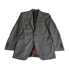 SUITSUPPLY Washington Super 110's Drago Grey Peak Lapel Blazer Siz 38L