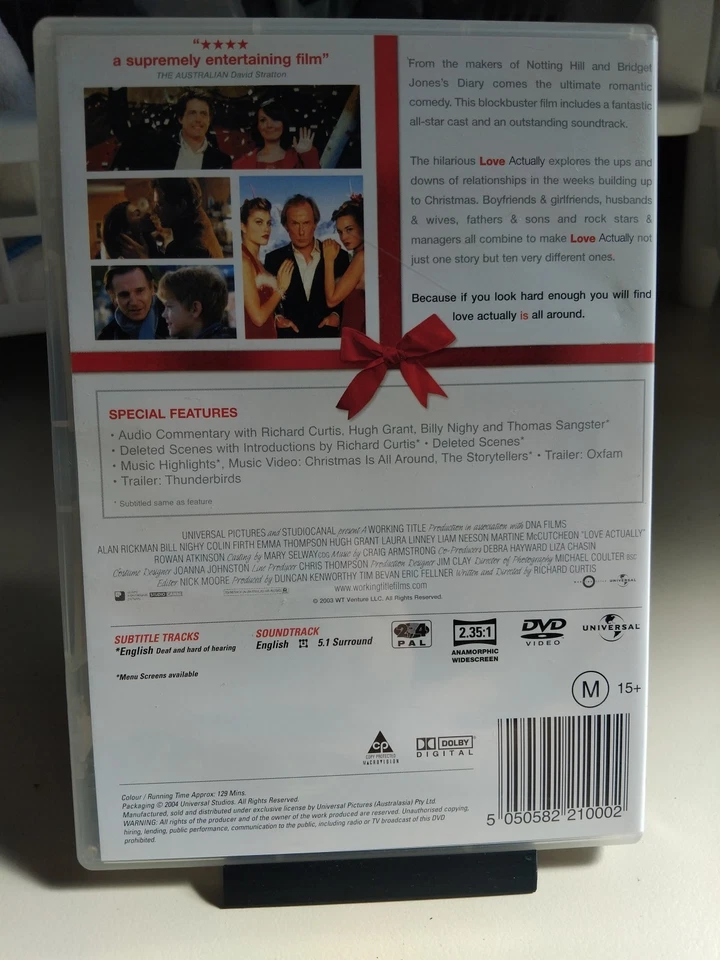 Love Actually (DVD, 2003) VGC, Free Postage - image 2 of 3