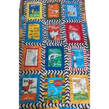 Dr Seuss Handmade Baby Quilt 37x60in