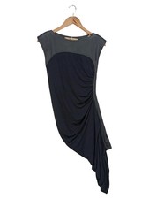 ELISABETTA FRANCHI Damen festliches Kleid Gr. 40/M Schwarz elegant asymmetrisch