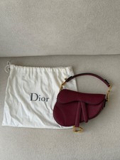 Dior Mini Saddle Grained Calfskin - Burgundy