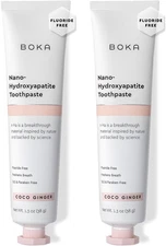 Boka Fluoride Free Toothpaste, Nano Hydroxyapatite 1.3 Ounce (Pack of 2) 