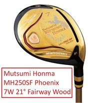 Mutsumi Honma MH250SF Phoenix 7W 21 Fairway Wood Flex R Graphite Shaft Japan