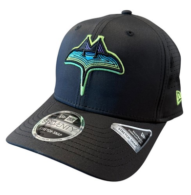 #ad Tampa Bay Rays New Era 9Seventy MLB City Connect Black Stretch Snap Hat $24.00