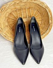 Via Spiga Black Leather Pointed Toe Pumps Sz. 7.5M/EUR 37.5