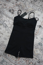 Womens Size Medium Fabletics Sport Biker Short Bodysuit Black