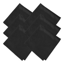 6Pcs Microfiber Cleaning Cloth for Glasses 12" x 12" Eyeglass Cloth Black