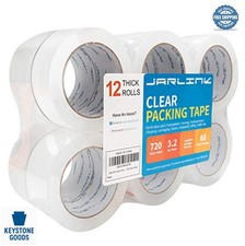 Packing Tape 12 Rolls Clear Heavy Duty 60 Yards 1.88 Inch Acrylic Adhesive